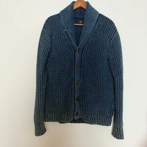 Frye Chunky Indigo Cardigan Cotton Man's Size L